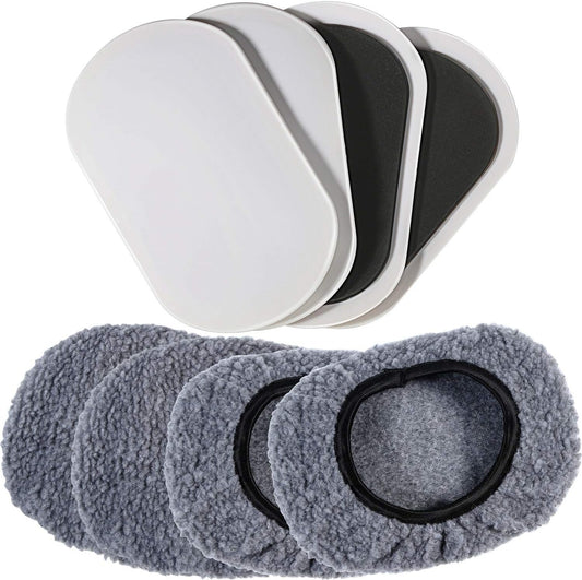 9-1/2in X 5-3/4in.Furniture Moving Kit (8pcs) for All Floor Types/Multi-Surface 2-in-1 Reusable Furniture Carpet Slider with Hardwood Glides/Furniture Sliders&Sock Gliders