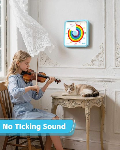 8-Inch Large Visual Timer for Kids 60-Minute Classroom Timer Magnetic | Countdown Timer with Pause Kickstands, Time Management Tool ADHD Timer Home School Kitchen and Office