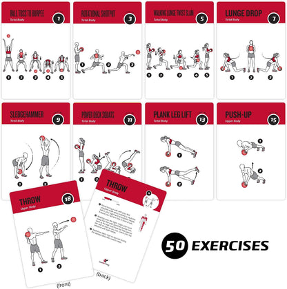 NewMe Fitness Pilates Workout Cards, Fitness Deck for Women and Men