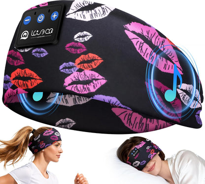 LOVE EYE Sleep Sport Headphones Wireless Bluetooth 5.4 Headband Headphone