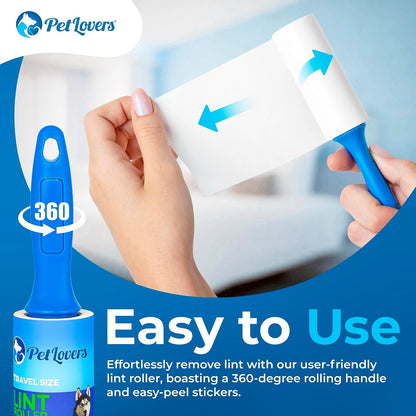 PetLovers Extra Sticky Lint Roller Mega Value Set 450 Sheets for Pet Hair Removal and Clothes, Dog and Cat Lint Remover 5 Pack