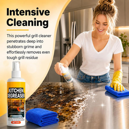 GreaseKiller BBQ Grill Cleaner Spray, Heavy Duty Degreaser, Fast-Acting Grease Removal, for Grills and Smokers, Outdoor Use(2 PCS)