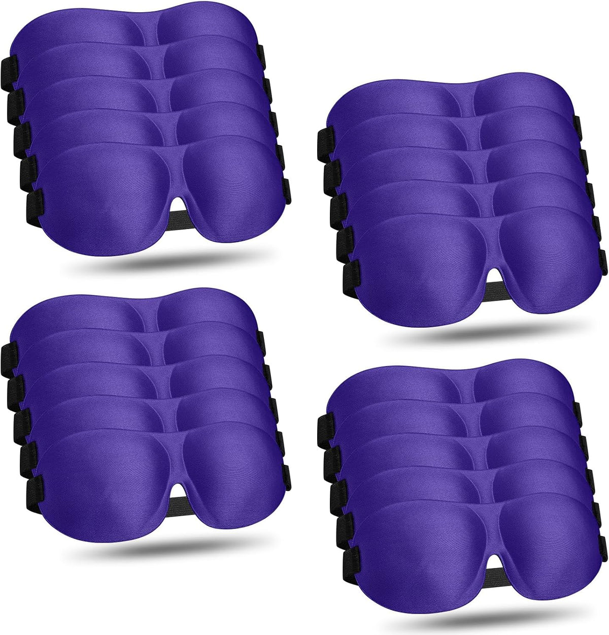 Bonuci 20 Sleep Mask for Women 3D Eye Mask, Dark Purple