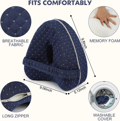 Revoget Alignment Pillow for Side Sleepers, Relieve Leg Pain & Sciatica 2026 New Knee Pillow for Side Sleepers, Hips Buttocks Back Sciatica Relief Pillow with Adjustable Strap (Star Blue)