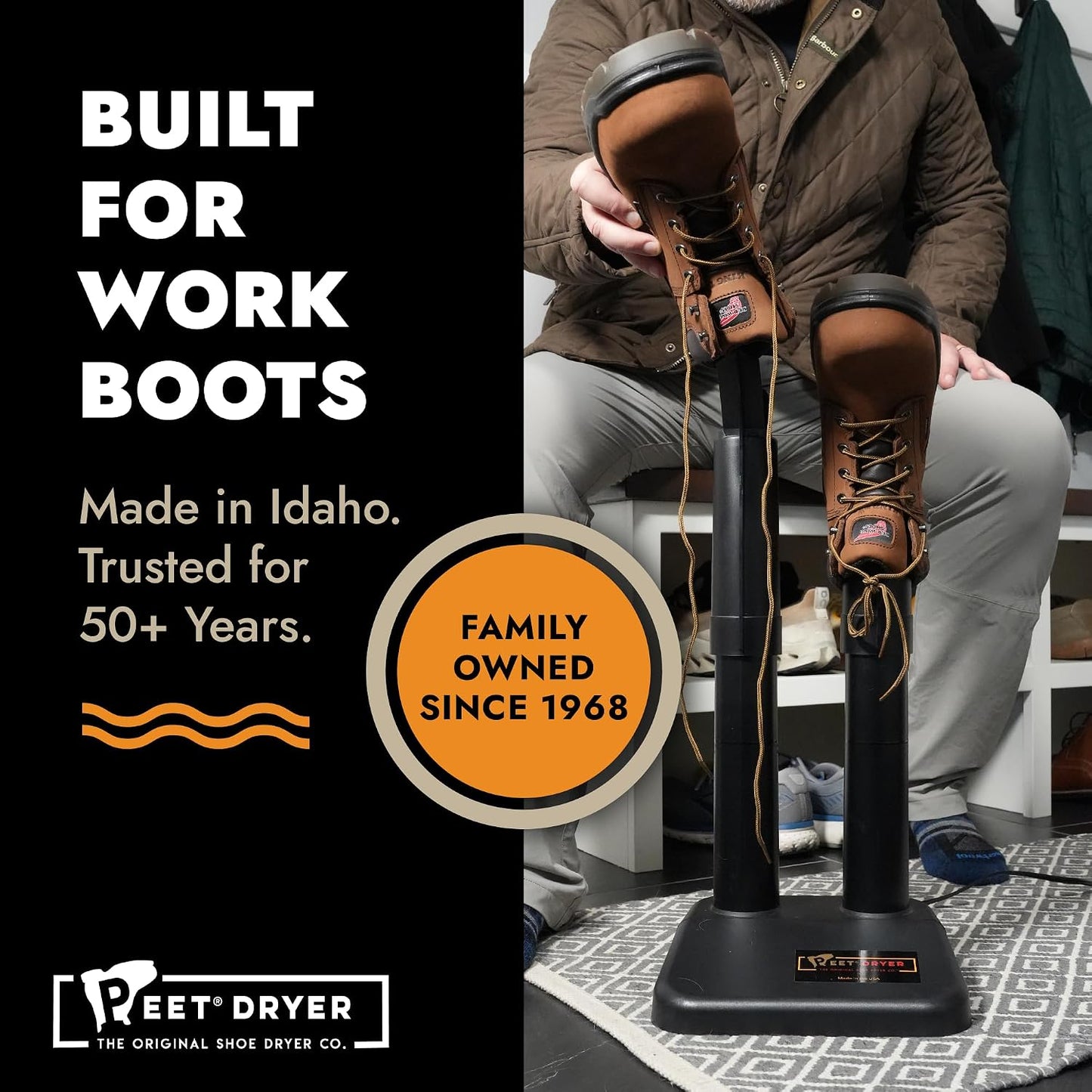 PEET, Original Dryer, Electric Shoe Dryer, Work Boots, Outdoor Gear, Athletic Gear, Silent,Energy-Efficient, Made in USA