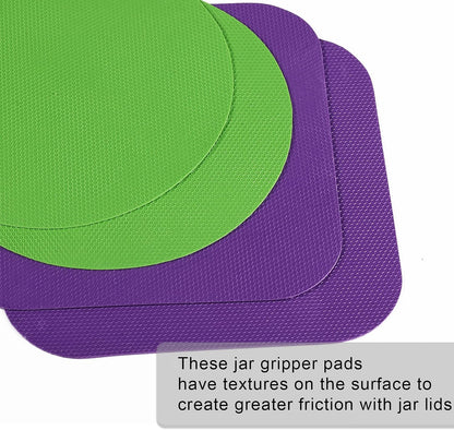 LUTER 4pcs Jar Opener Gripper Pad for Seniors with Weak Hands, Rubber | Multi-function Silicone Bottle Opener Lid Cap Rubber Gripper Pads Kitchen Coasters Gadgets, Light Blue, Green