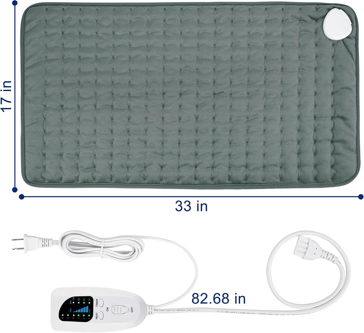 Electric Heating pad for Back Neck Shoulder Knee Arms Legs- Electric Heat Pads with 6 Heat Settings & Auto Shut Off Heat Heating Pad for Birthday Mother Father Girl Men Women