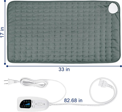 Electric Heating pad for Back Neck Shoulder Knee Arms Legs- Electric Heat Pads with 6 Heat Settings & Auto Shut Off Heat Heating Pad for Birthday Mother Father Girl Men Women