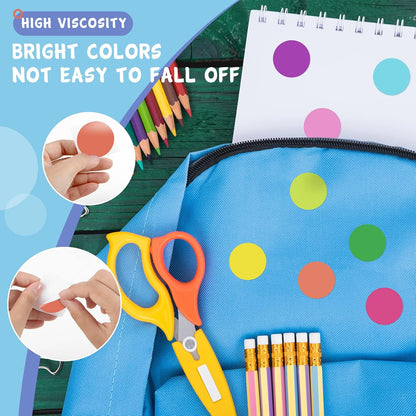 6720 PCS Small Dot Stickers Round Color Coding Labels Circle Dot Stickers Label Sticker in 20 Colors for Office,Classroom