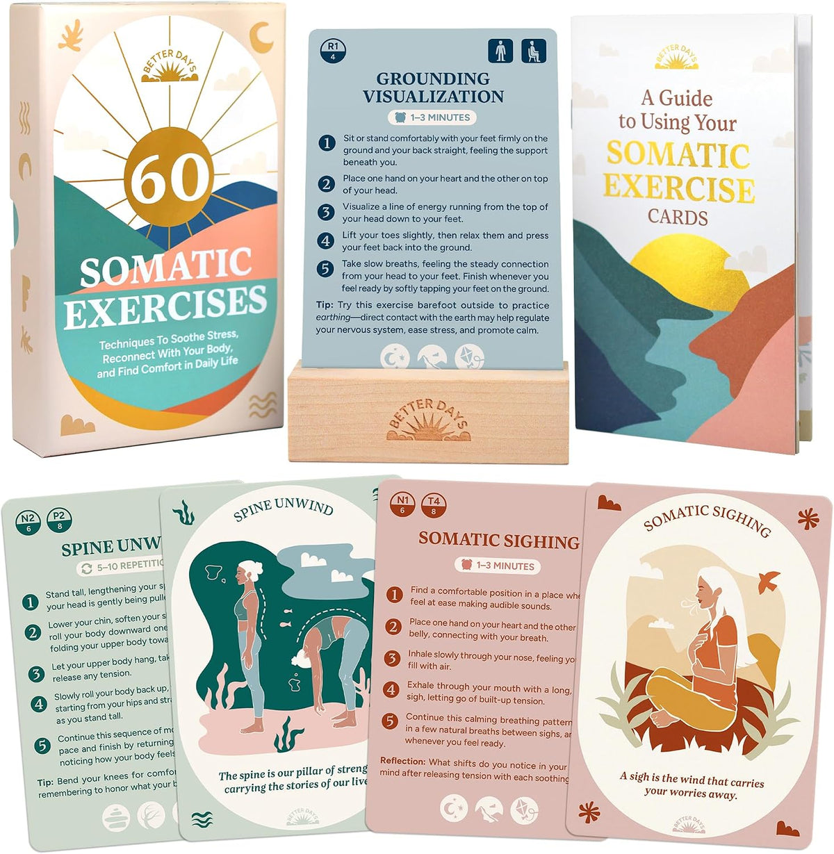 Better Days Coping Cards - 65 Therapy Cards for Stress, Anxiety, Anger