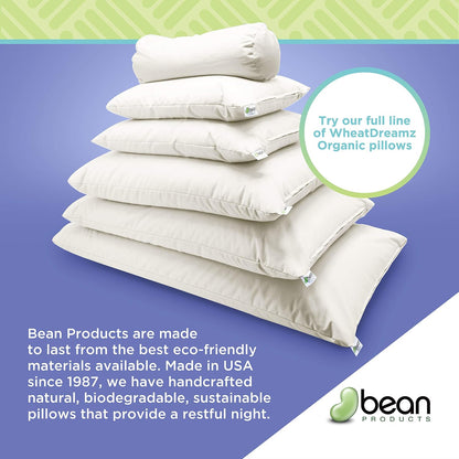 Bean Products Natural Organic Cotton Kapok Neck Roll Pillow 4" Dia x 12"