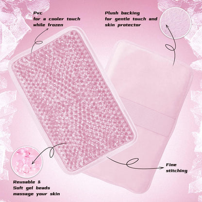 Gel Ice Packs for Injuries Reusable 2 Packs Hot Cold Gel Wrap with Strap