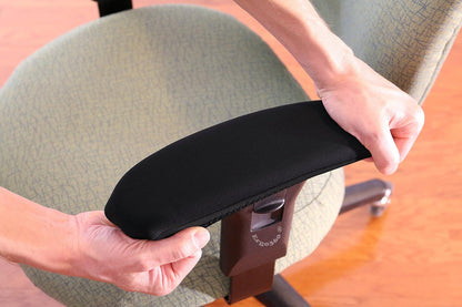 Soft Chair Arm Pad Covers Stretch Over Armrests 10.5" to 13" Long. Restore, Protect, and Cushion Chair Armrests. Complete Set of 2. Simple Installation.