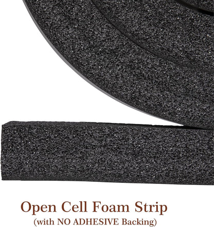 Yotache Open Cell Foam Air Conditioner Insulation Seal Strip 2"x1", 6.5 Ft | Non-Adhesive, Air Conditioning Weather Strip
