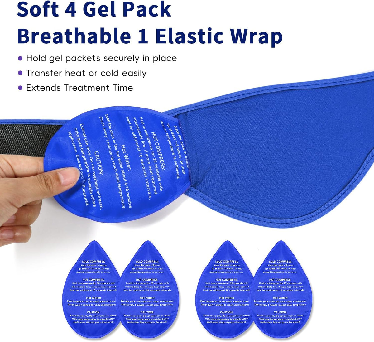 Wisdom Teeth Ice Pack Head Wrap for Pain Relief - Cold Hot Therapy for Face