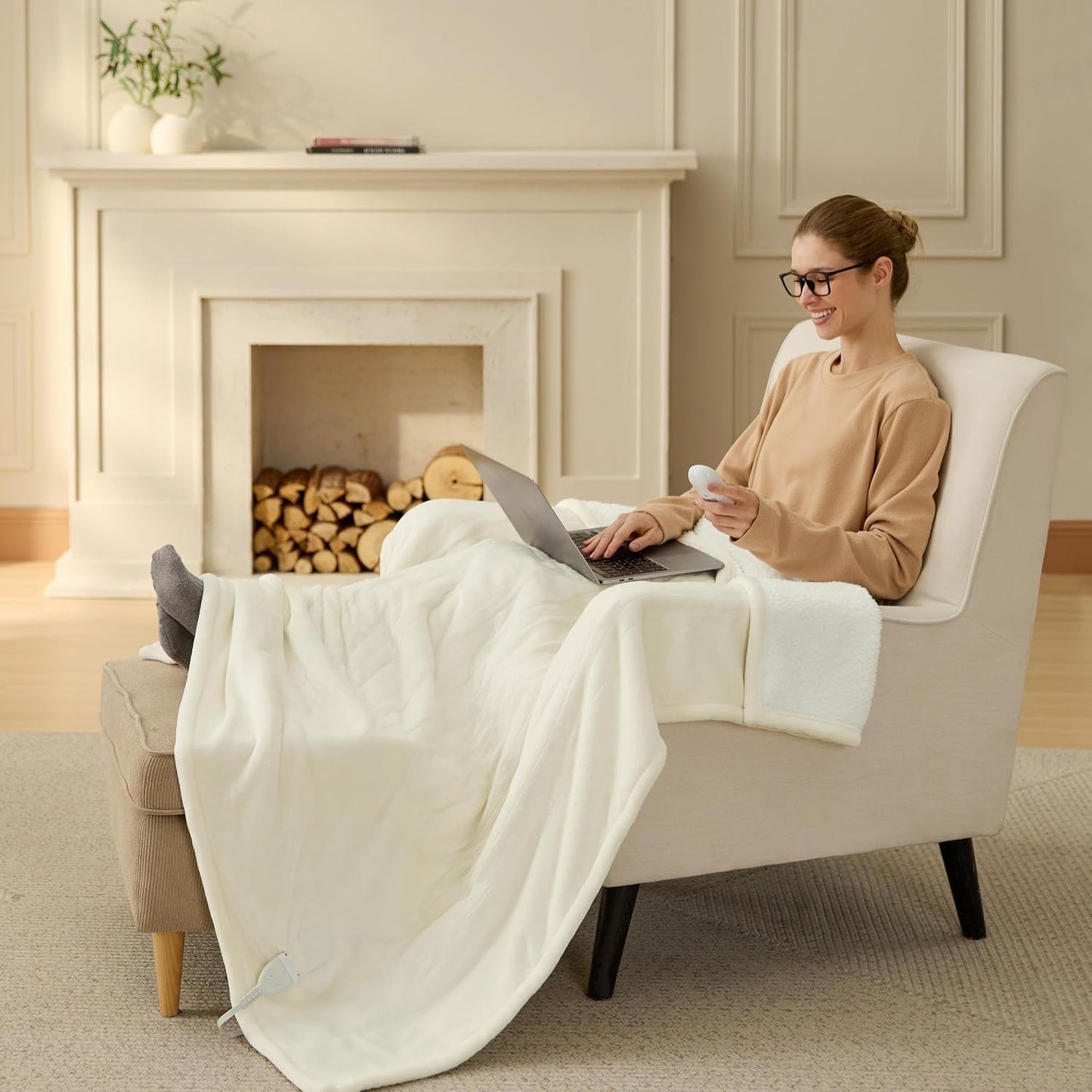 Bedsure Heated Blanket Throw Blanket with Preheat Function - Fast Heating Electric Blanket, Soft Flannel Throw with 6 Time Settings(Up to 10H), 6 Heating Settings, Gifts for Grandma (50"x60", Grey)