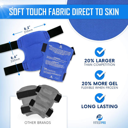 Fittest Pro Ankle Ice Pack Wrap for Swelling, Ice Pack for Injuires Reusable Cold Pack Wrap Hot Cold Therapy Ankle Ice Wrap for Sprained Ankles, Achilles Tendonitis