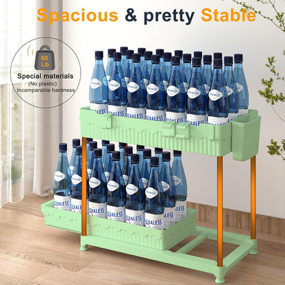 3-Pack 2-Tier Under Sink Organizers with Sliding Drawers | Multi-use kitchen & bathroom storage, 12.8 inch black cabinet organizer, space-saving sliding drawer design.