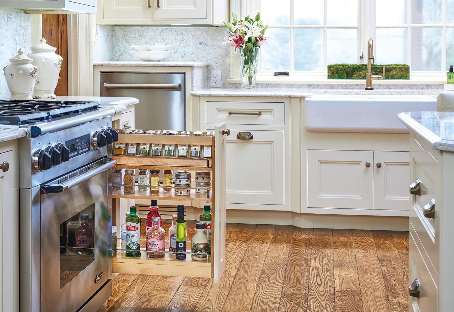 Rev-A-Shelf Wood Spice Insert Accessory for 448 Series Organizer w/Soft-Close