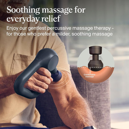 TheraGun Therabody Relief Massage Gun | for Daily Comfort | 3-Speed | Black | Quiet H&held Percussion Muscle Massager for Back, Leg & Shoulder Pain Relief. Lightweight, Easy to Use, Ergonomic Grip