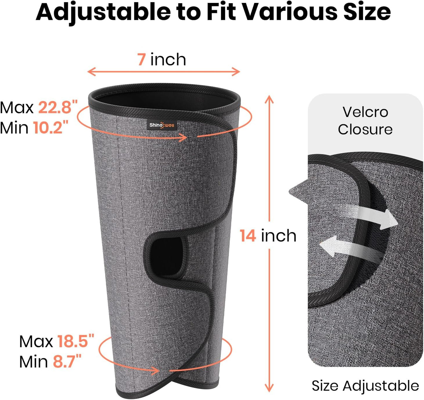 SHINE WELL Leg Compression Massager for Circulation and Pain Relief Fsa, Air Compression Calf Massager with 3 Modes 3 Intensities 2 Timing, for Restless Legs Syndrome Relief, Wellness Gift for Mom Dad