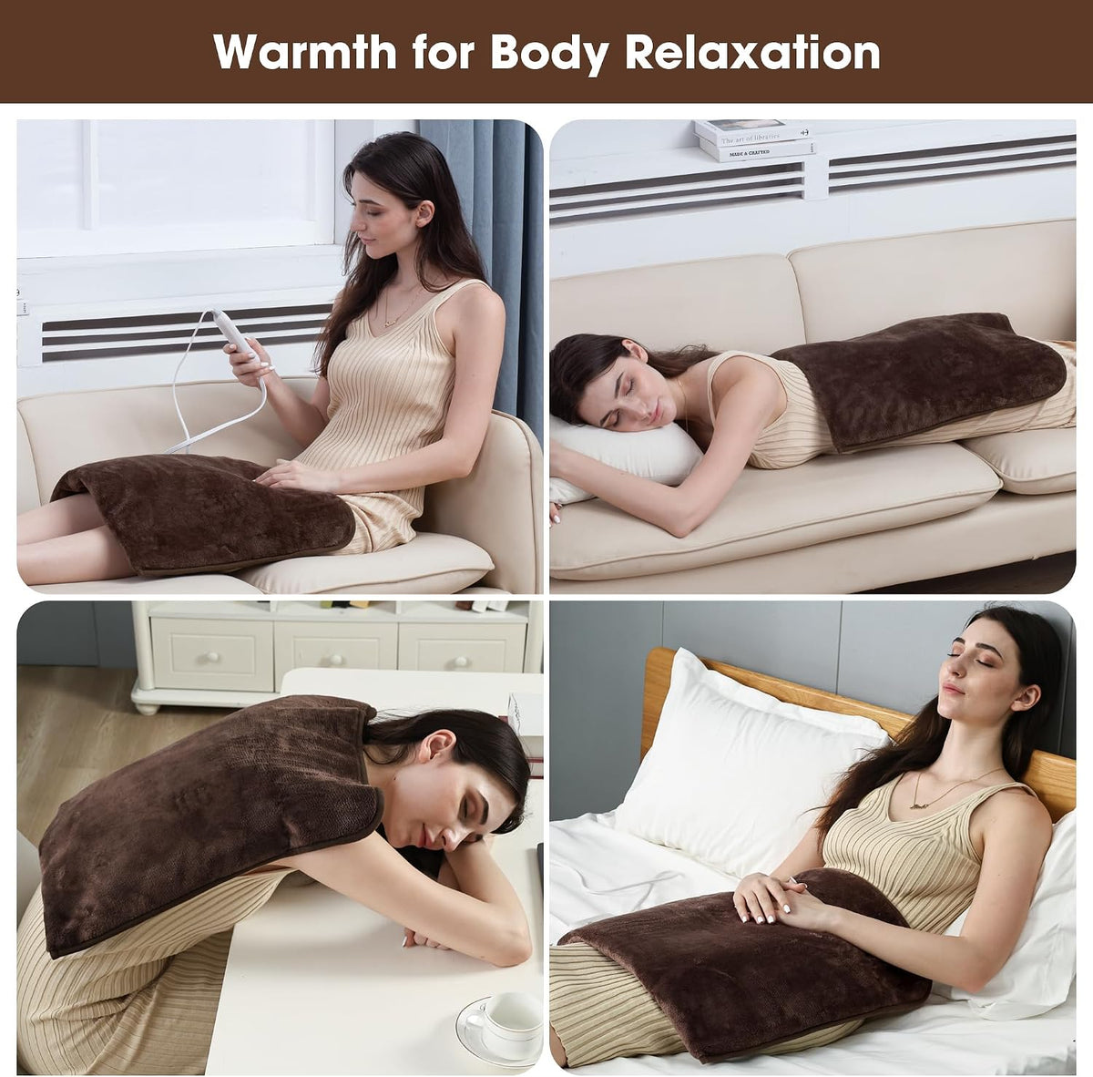 WarmMist Heated Foot Warmers, 22"×20" Electric Foot Heating Pad, Ultra Soft