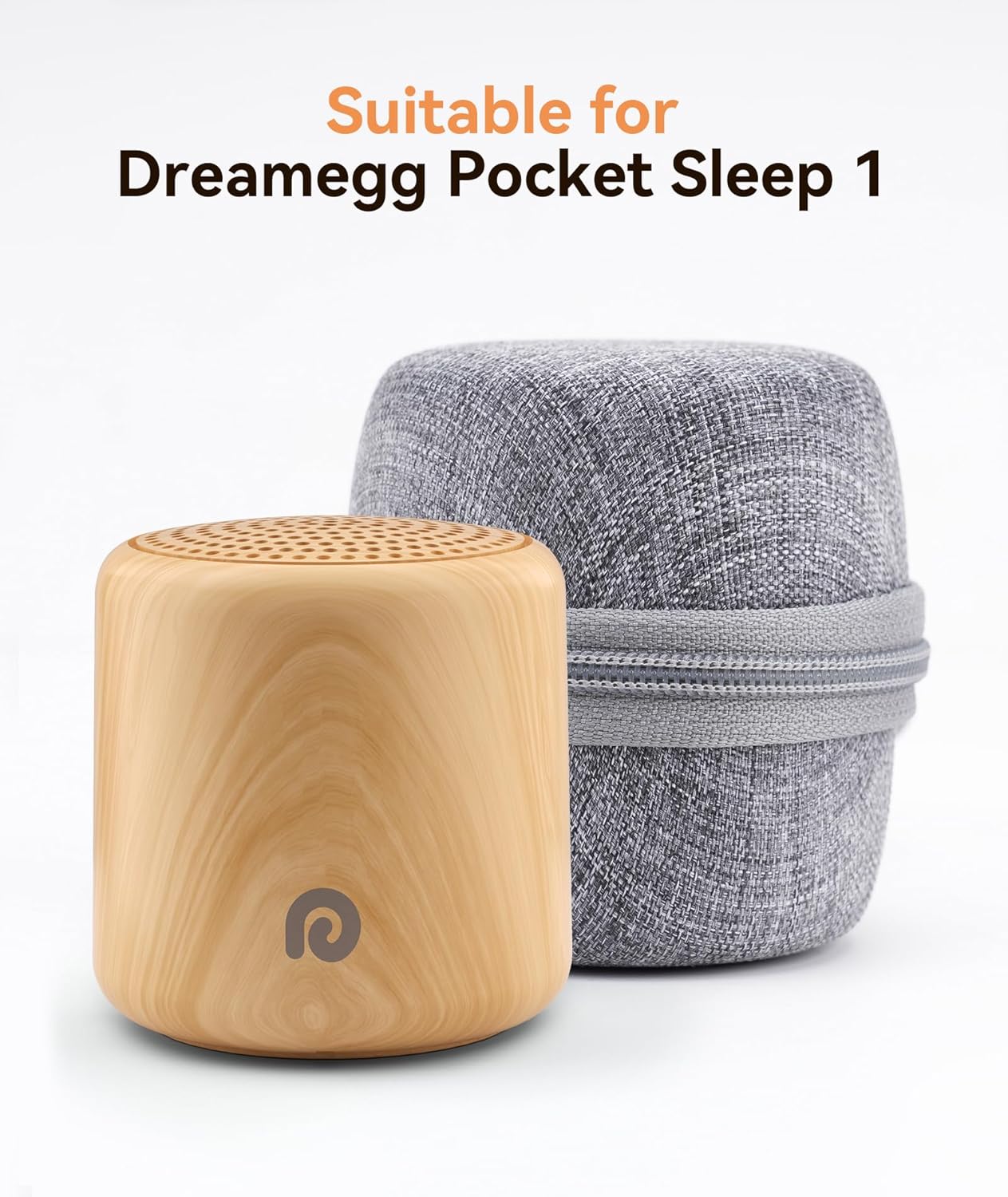 Dreamegg Portable White Noise Machine, 1000mAh Battery, Travel Sleep, Cream | Egg-Sized, 16 Sounds, USB-C, Timer, Baby & Adults, Office Privacy, Gift Use