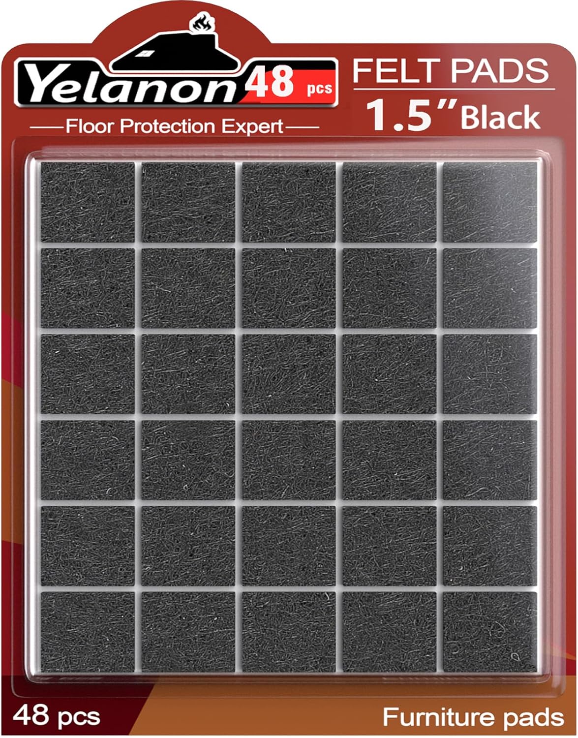 Felt Furniture Pads -56 Pcs(1+2)” Premium Felt Pads for Chair Legs Furniture, Floor Protectors for Hardwood Floors,Brown