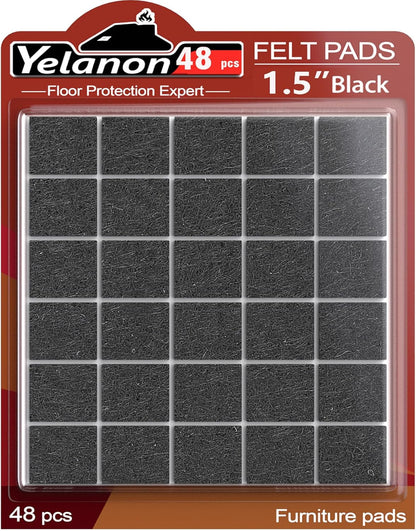 Felt Furniture Pads -56 Pcs(1+2)” Premium Felt Pads for Chair Legs Furniture, Floor Protectors for Hardwood Floors,Brown