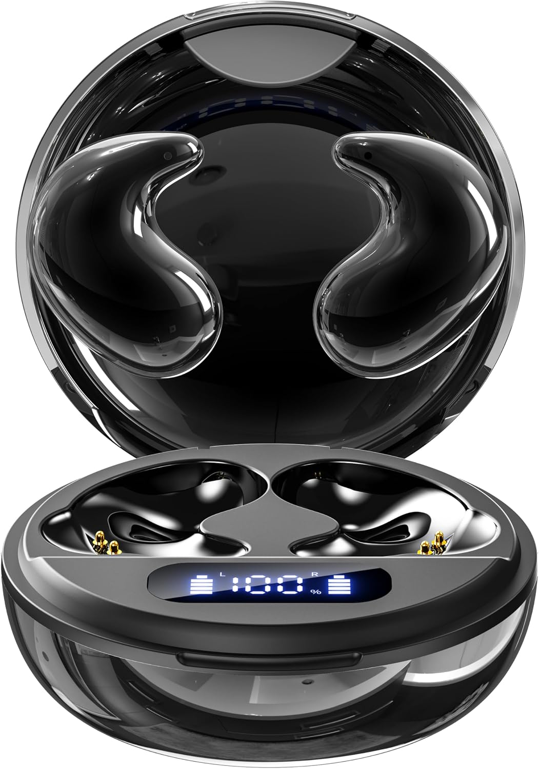 Sleep Earbuds for Side Sleepers, Invisible Flat Bluetooth Sleeping Earbuds, Zero Pressure White Noise Sleep Headphones, No Lights or Alerts, Tiny Hidden Earbuds for All Night Undisturbed Sleep