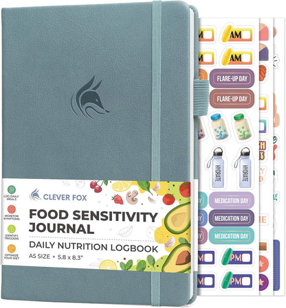 Clever Fox Food Sensitivity Journal & Symptom Diary, 8.5x11 Purple