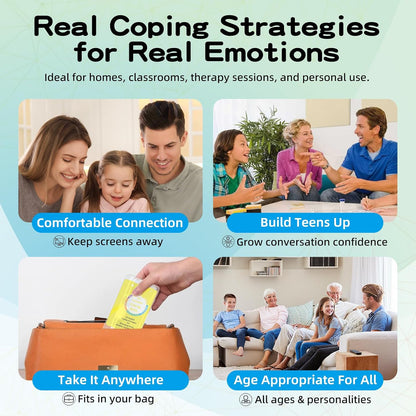 32 Coping Skills Cards with 60 Strategies – Therapy Tools for Teens & Adults to Manage Stress, Anxiety & Emotions – Durable Mindfulness & Emotional Intelligence Deck for Home, School & Counseling Use