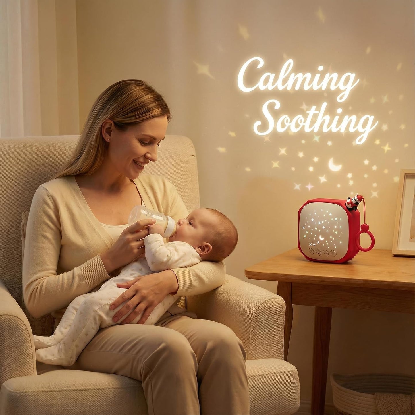White Noise Sound Machine Baby with Star Projector | Portable Sleep Aid Lullaby Music for Baby Sleeping | Soothing Sound Machine for Nursery, Car Travel, Bedroom Crib, Kids Gifts (Puppy)