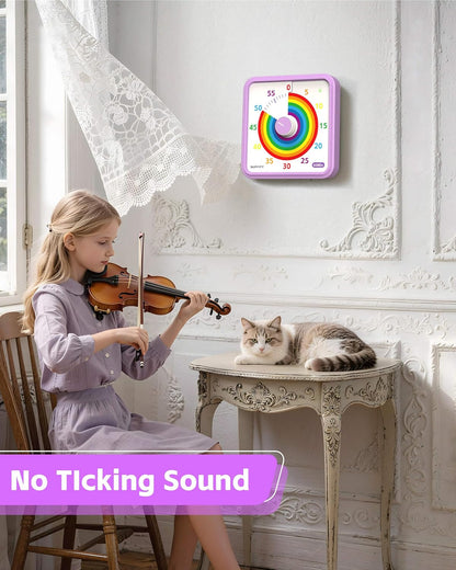 8-Inch Large Visual Timer for Kids 60-Minute Classroom Timer Magnetic | Countdown Timer with Pause Kickstands, Time Management Tool ADHD Timer Home School Kitchen and Office