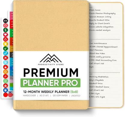 Dated, 2026 Planner, 5.8” x 8.3” - The #1 Productivity Planner to Achieve Your 2026 Goals - Planner 2026-2027 by PRODUCTIVITY STORE (A5, GREY)