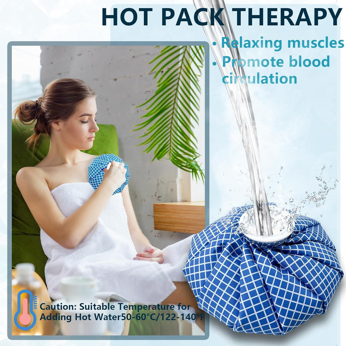 Ice Bags for Injuries, Classic No-Leak Elastic Breathable Ice Pack, Cold and Heat Treatment Ice Bag, Can Relieve Headaches, Migraines, Sports Injuries Swelling Pain, 3 Sizes (6"/9"/11") (4 Sets)