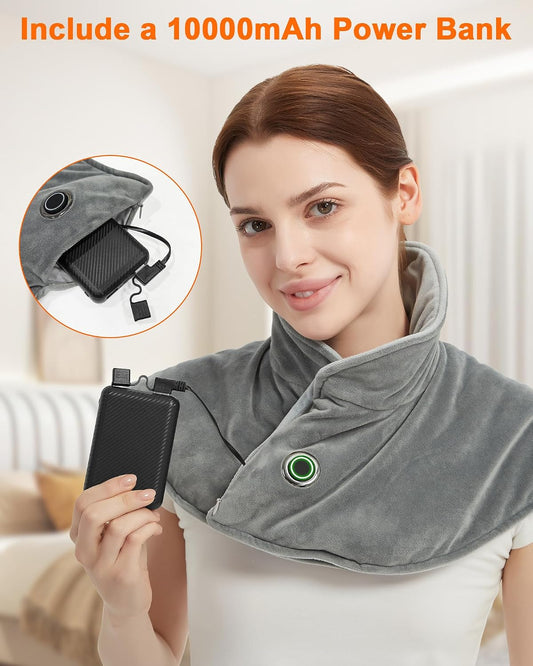 Weighted Neck Heating Pad Cordless Rechargeable Heating Pad for Neck & Back