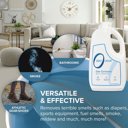 Zero Odor Multi-Purpose Odor Eliminator, Fabric & Room Deodorizer, 16 oz | Odor Eliminator Spray for Closet, Bathroom, Basement, Trash & Upholstery, Air and Surface use