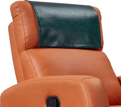 Non Slip Recliner Headrest Protector Washable Faux Leather Headrest Covers for Recliner Chair Waterproof Couch Head Rest Covers for Sofa,Furniture,Office Chair,Theater Seat