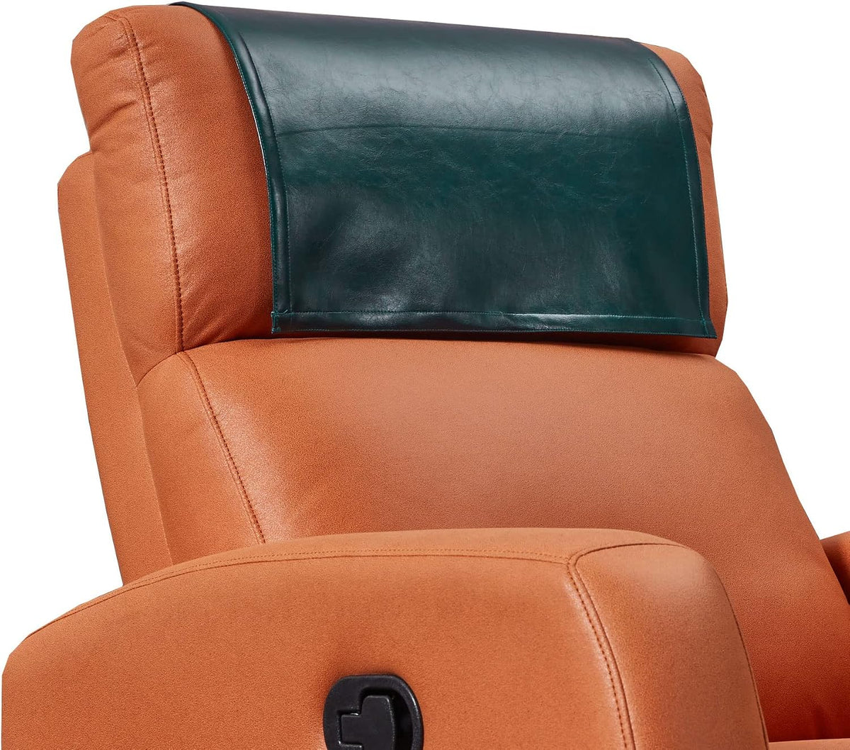 Non Slip Recliner Headrest Protector Washable Faux Leather Headrest Covers for Recliner Chair Waterproof Couch Head Rest Covers for Sofa,Furniture,Office Chair,Theater Seat