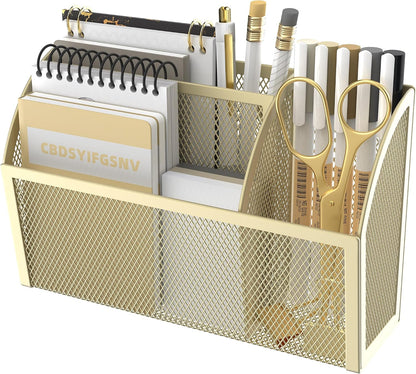 3-Grid Magnetic Pencil Holder, Strong Magnet Locker Organizer, Black | Mesh Magnetic Shelf, Marker Holder Perfect for Whiteboard, Refrigerator and Locker Accessories
