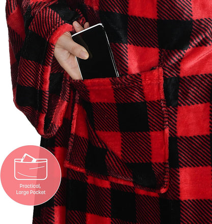Catalonia Wearable Blanket with Sleeves for Women & Men, Fleece Wrap Throw | Cozy Sleeve Design for Hands-Free Comfort, Perfect for Reading, TV Time & Relaxing, Christmas & Birthday Gift