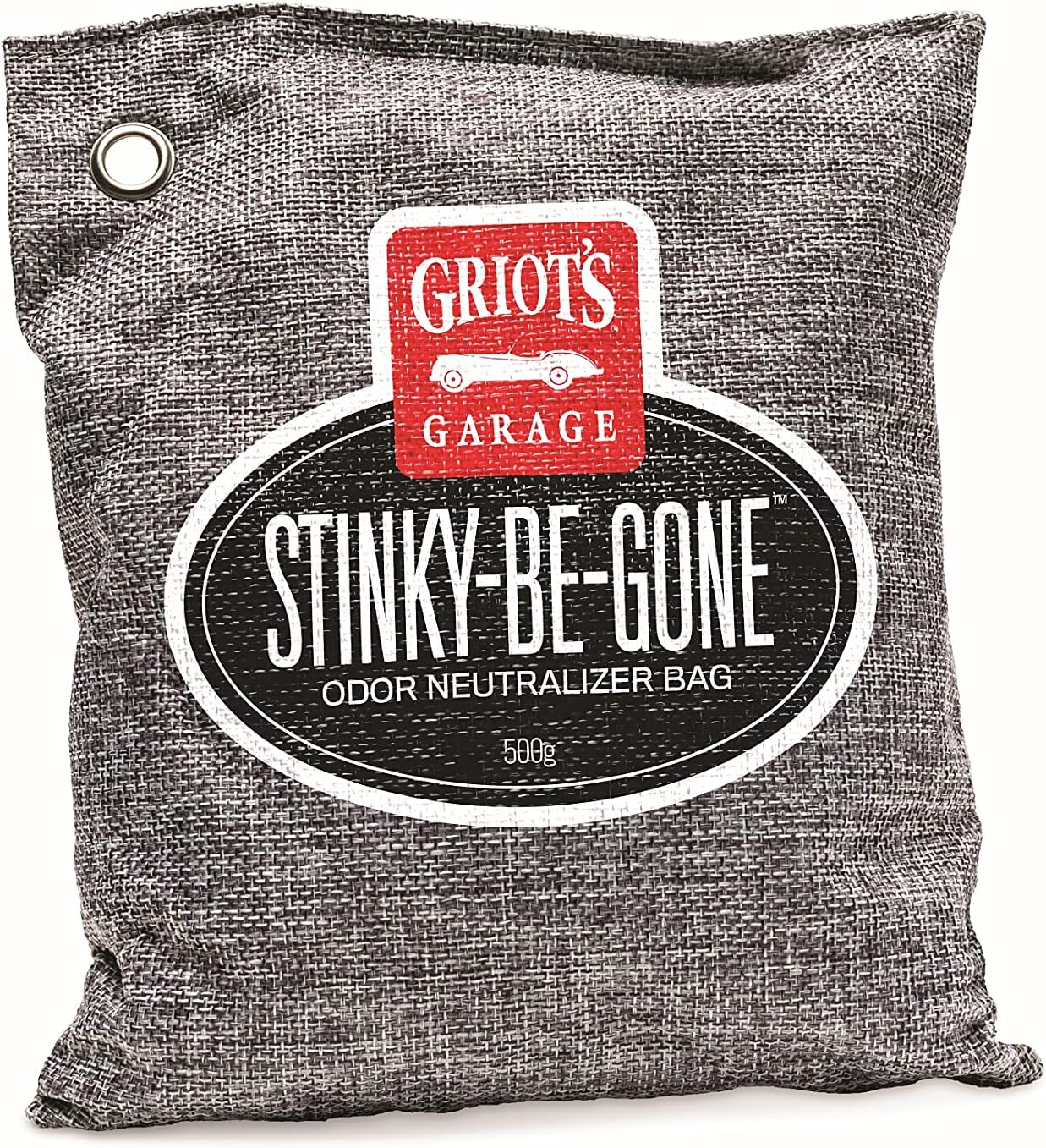 Griot's Garage Stinky-Be-Gone Odor Neutralizing Bag, Deodrizer and Moisture Absorber for Cars, Closets, Garages, or Cabinets, Reusable, 500g