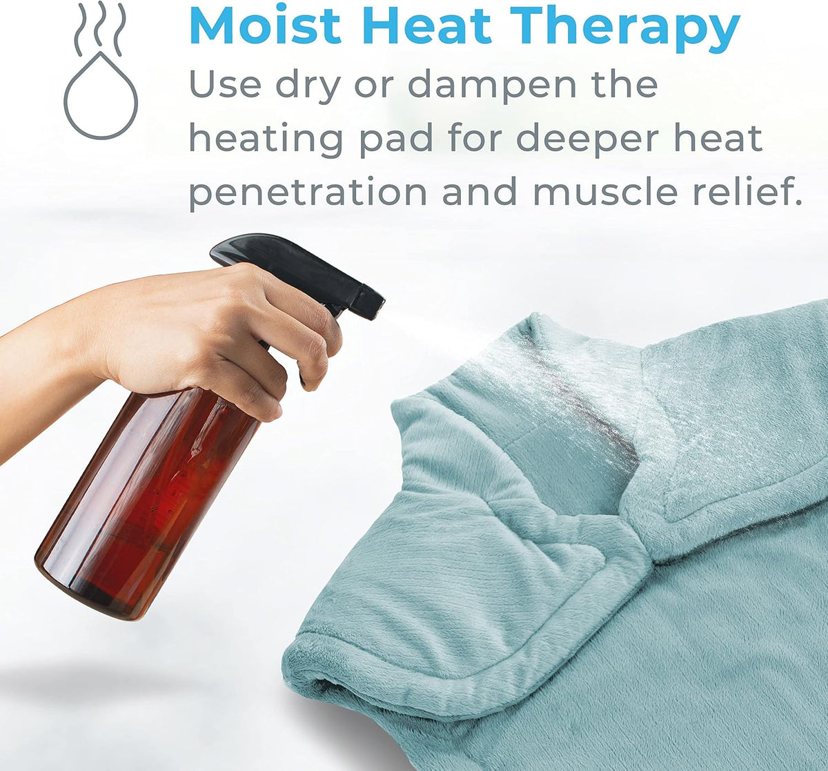 Pure Enrichment PureRelief XL Extra-Long Back & Neck Heating Pad, 4 Settings