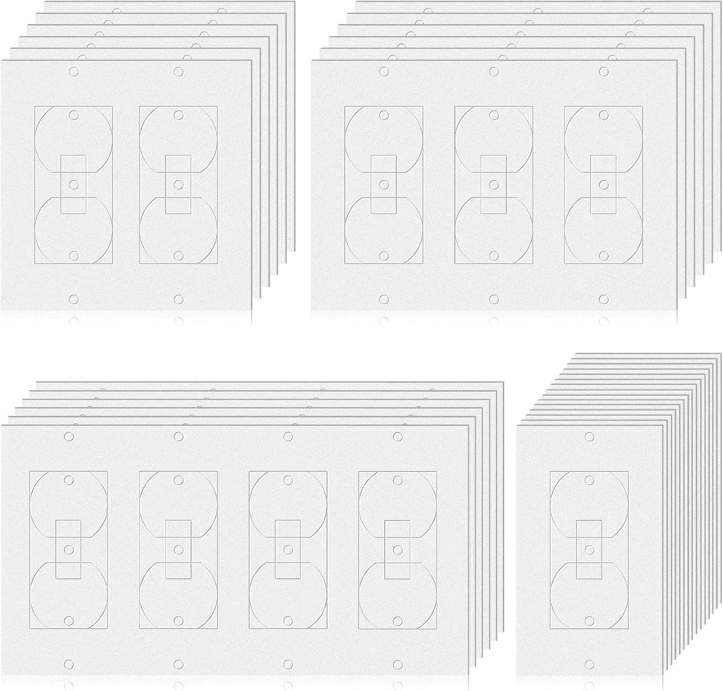 Tondiamo 74 Pcs Wall Plate Insulation and Draft Sealers Foam Insulation Pads Electrical Outlet Light Switch Covers Wall Gasket Without Adhesive