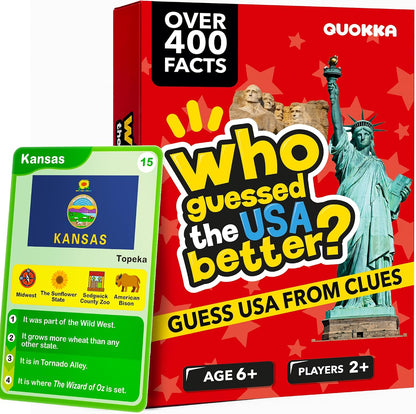 Who Guess It Better Countries - Geography Learning Card Set, 50 Cards