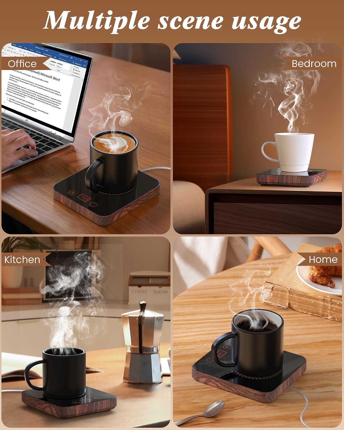 Coffee Mug Warmer for Desk with Auto Shut Off, Mug Warmer for Desk, Coffee Warmer for Desk Office Home