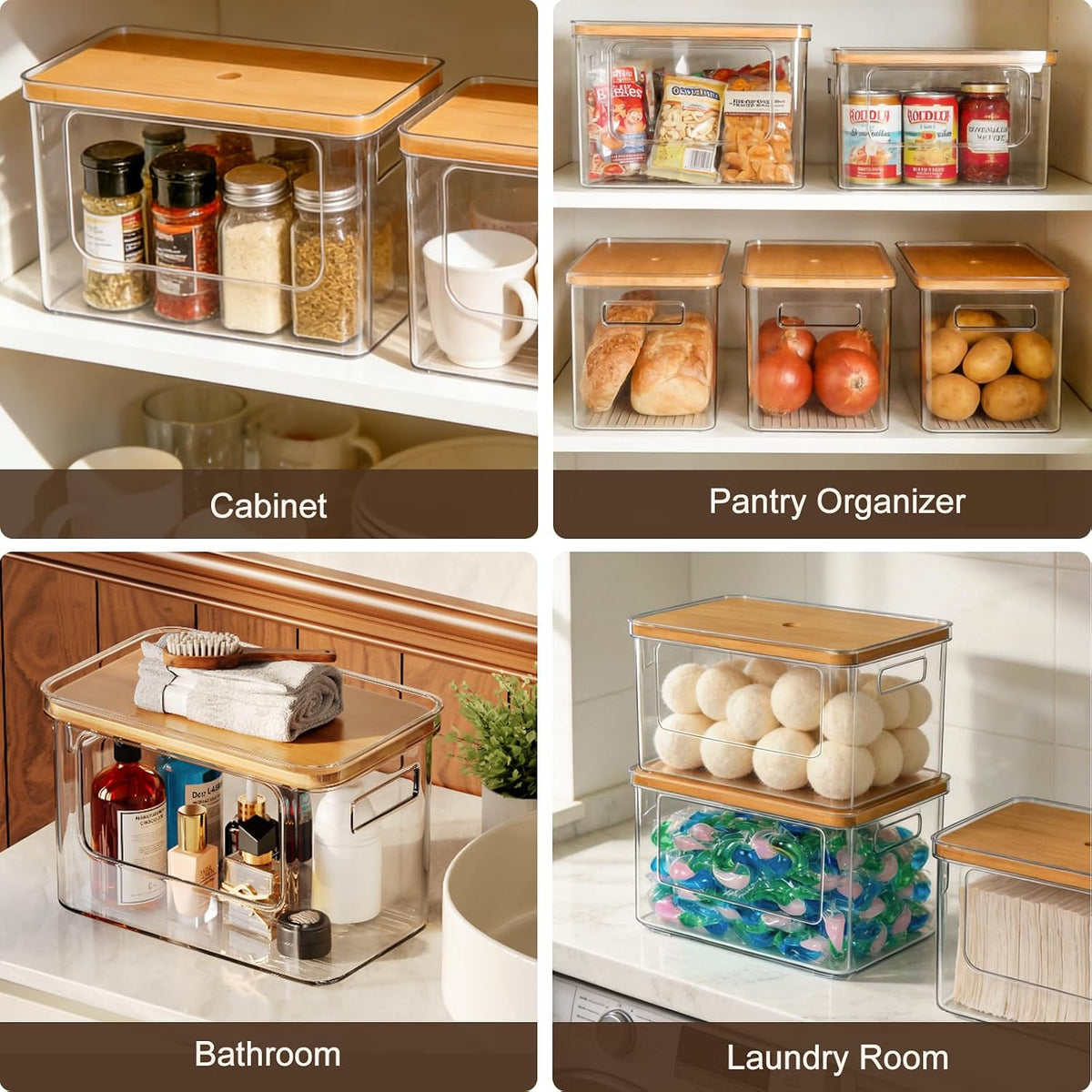 Hudgan Potato and Onion Storage Bin for Pantry Organizer, Veggie Container