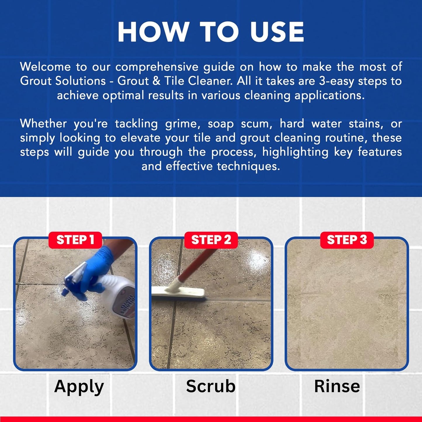 Professional Grout Brush Heavy-Duty Swivel Head with Stiff V-Shaped Bristles for Deep Cleaning Tile, Corners, Showers, Kitchens & Floors Without Scratching Fits Standard Thread Poles