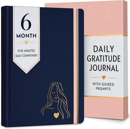 Premium Gratitude Journal for Men – 6 Month Guided Daily Prompts, Habit Tracker – Hardcover, 249 Pages, Lay Flat, 100gsm Paper – Mens Mindfulness Gifts, Mental Health, Self Mastery, Gift Boxed